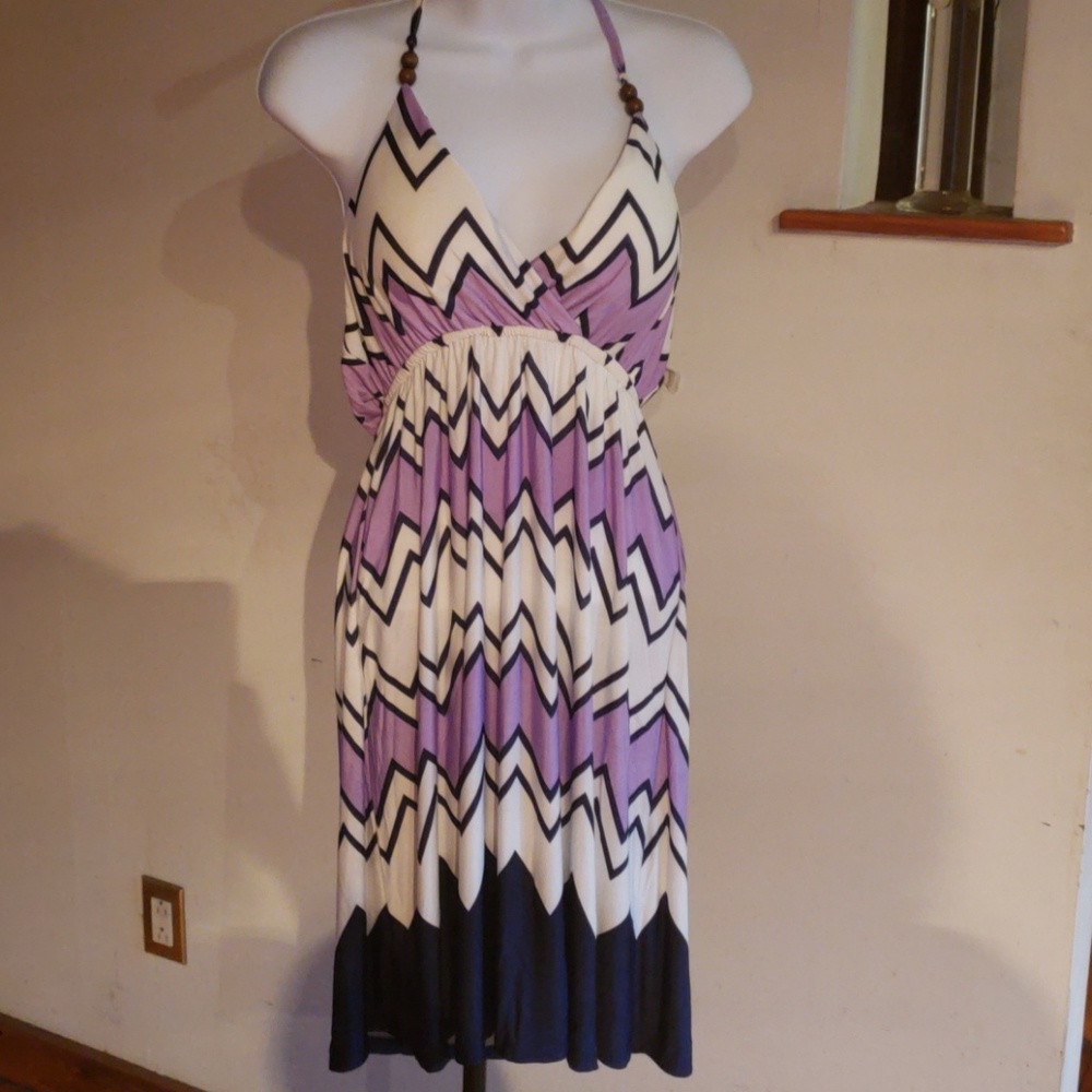Beaded V-Neck Dress